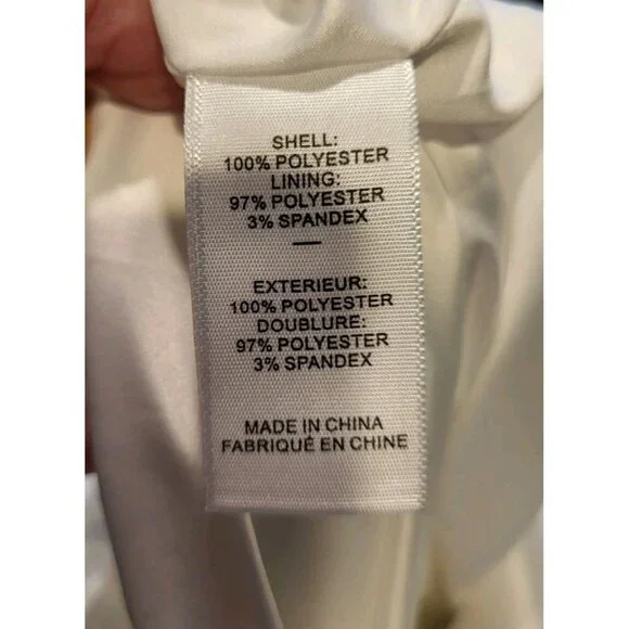 Likely Mari White Midi Dress Sz 4 Sleeveless Lace Feathers Empire Waist - Picture 9 of 9